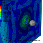 Ballistic impact of a spherical projectile to the aluminum plate