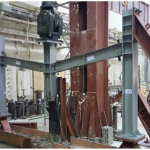 Progressive collapse of a steel frame with column removal method