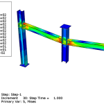 Progressive collapse of a steel frame with column removal method