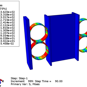 دمپر دو لوله ای تحت بارگذاری سیکلی در نرم افزار آباکوس