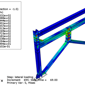 قاب مهاربندی شده خارج از مرکز با لینک برشی قائم تحت بارگذاری سیکلی در نرم افزار آباکوس
