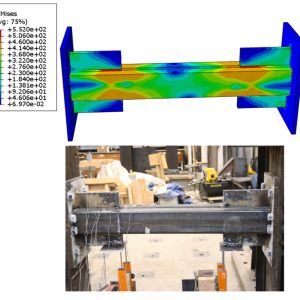 Double-HSS link برای قاب مهاربندی شده خارج از مرکز تحت بارگذاری سیکلی در آباکوس