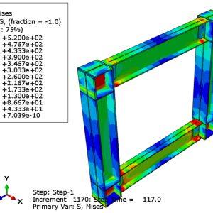 رفتار سیکلی قاب خمشی در نرم افزار آباکوس